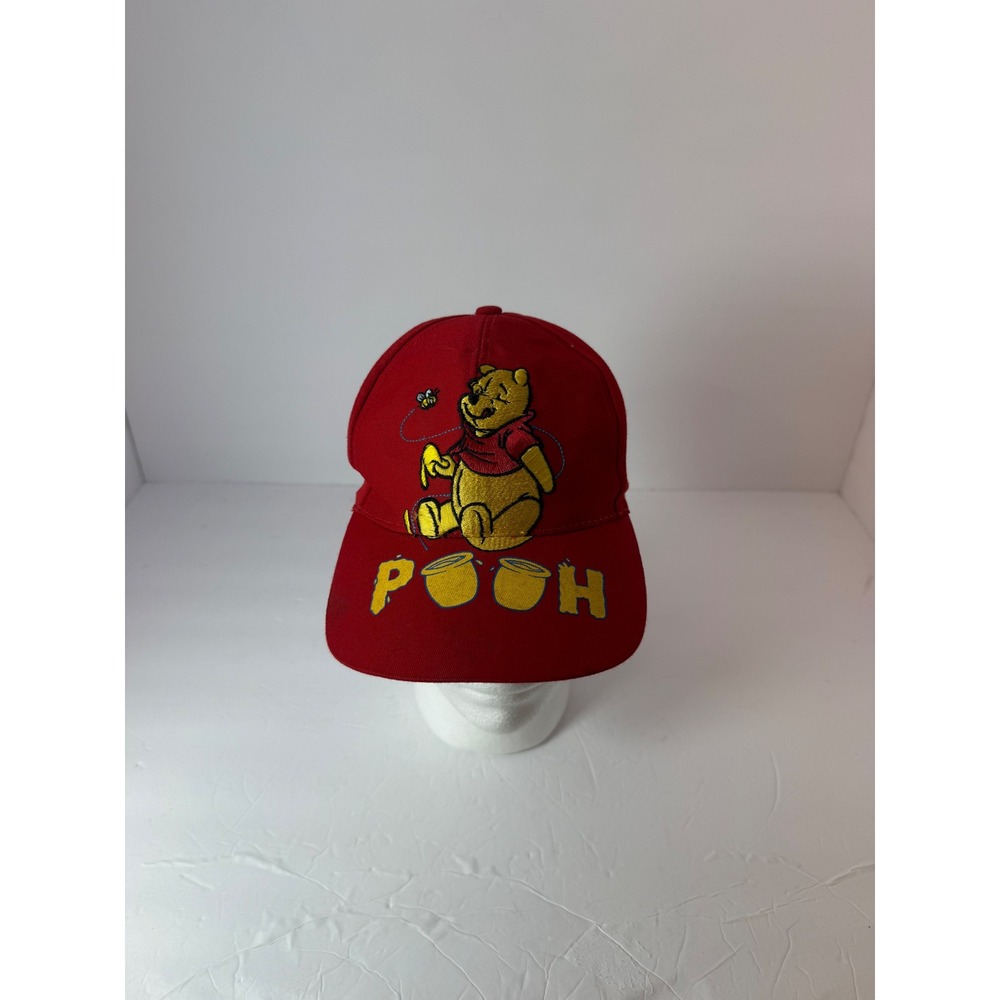 Vintage Walt Disney World Winnie the Pooh Red Snapback Hat Youth Disney Parks